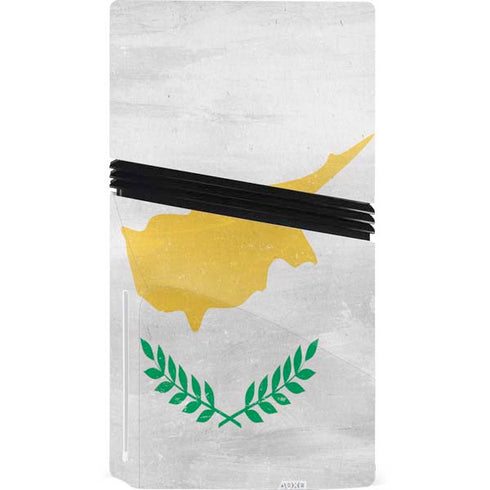 Cyprus Flag Distressed PS5 Pro Disk Console Skin